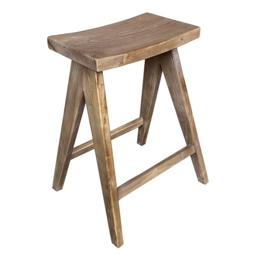 Portland 65cm Stool – Oak Top & Natural Oak Base