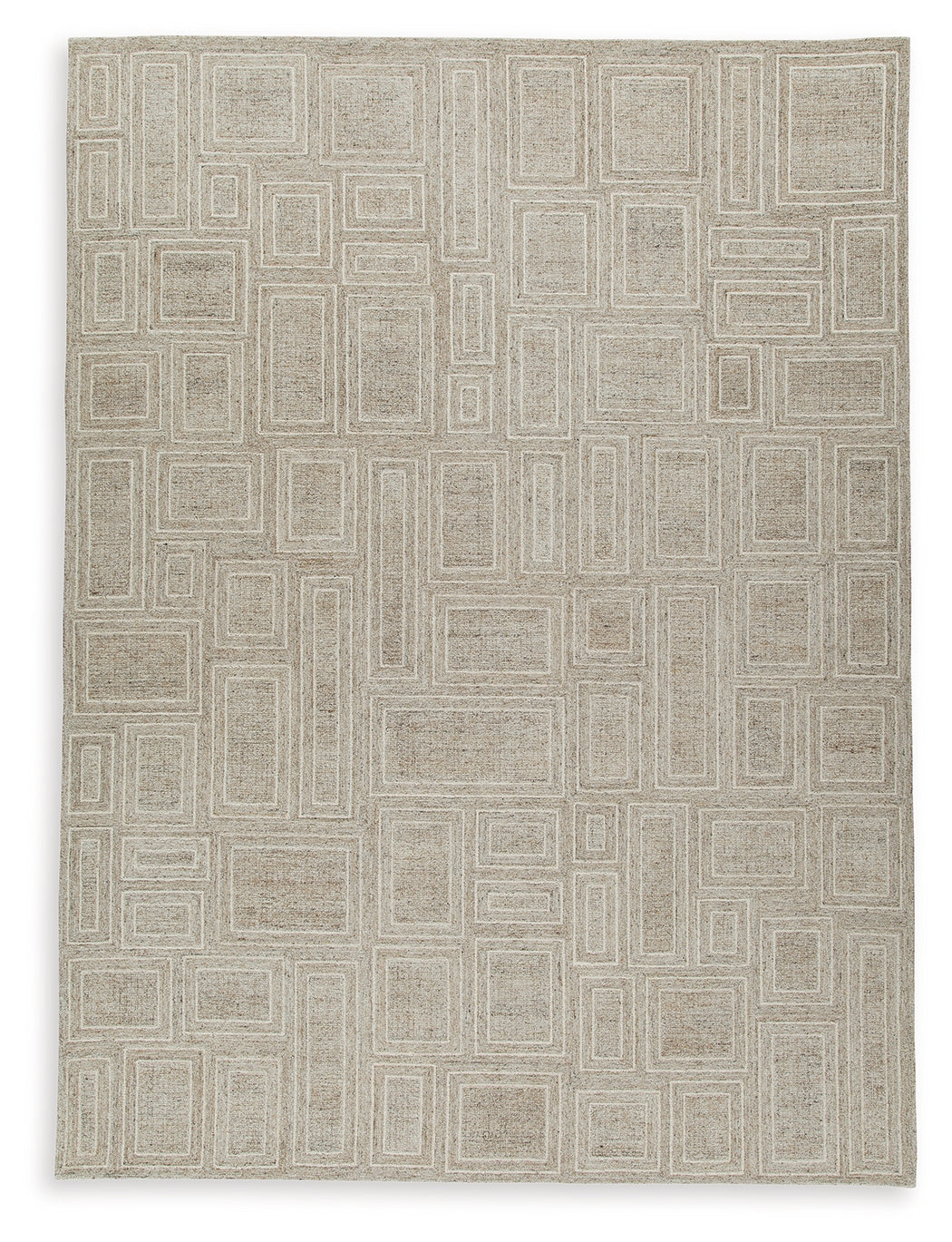 Brickburgh Hand-Tufted Rug – Grey, Ivory & Honey