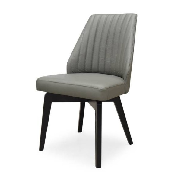 Regent Leather Dining Chair – Light Grey