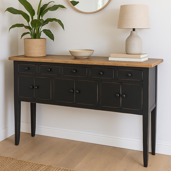 Rubi Timber Hall Table – Black