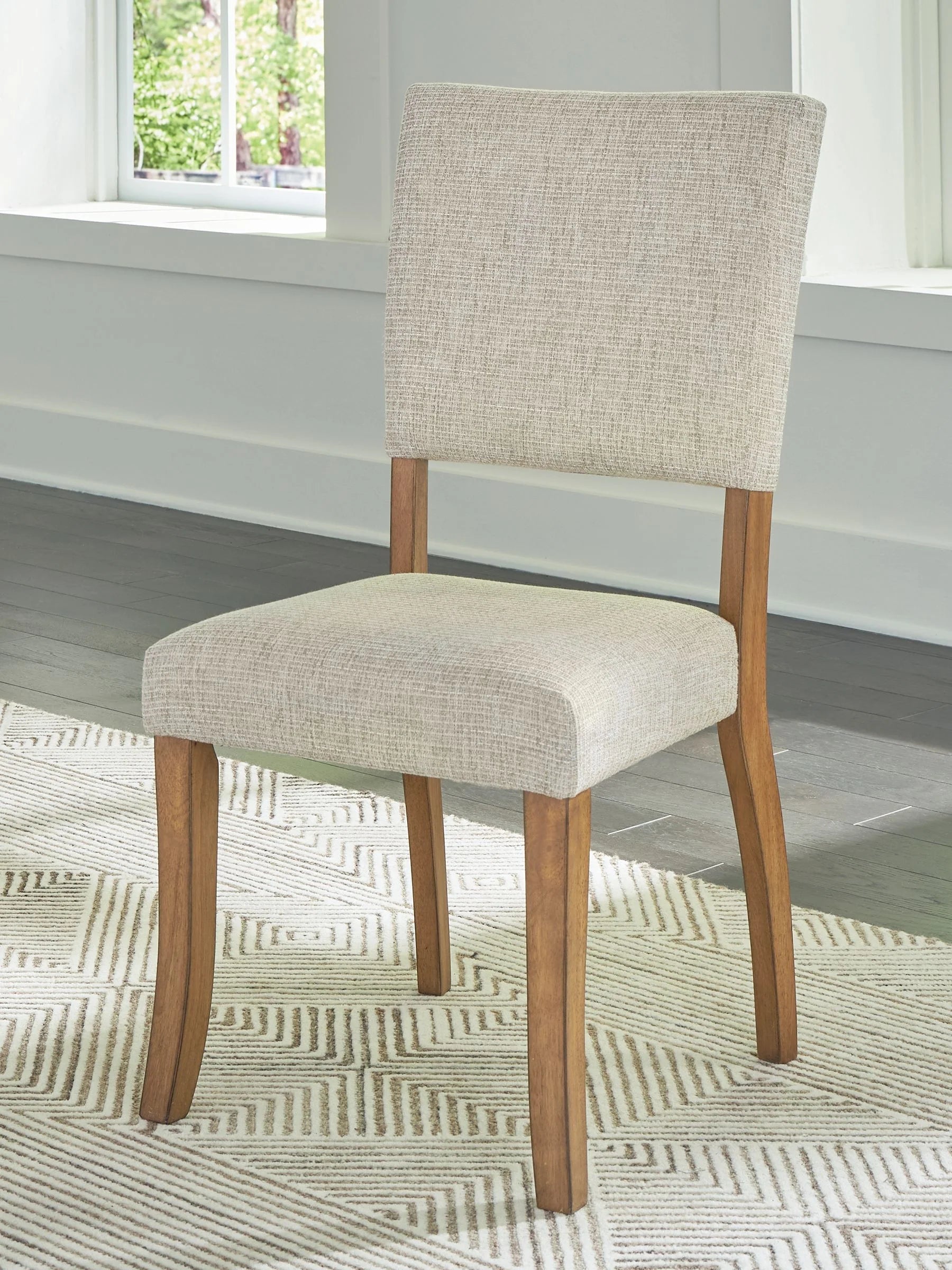 Rybergston Upholstered Dining Chair - Light Brown