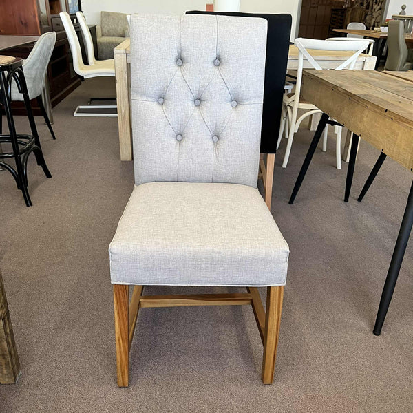 Savannah Upholstered Dining Chair – Beige Fabric