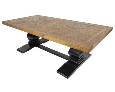 Venice Dining Table 2300mm - Black & Natural