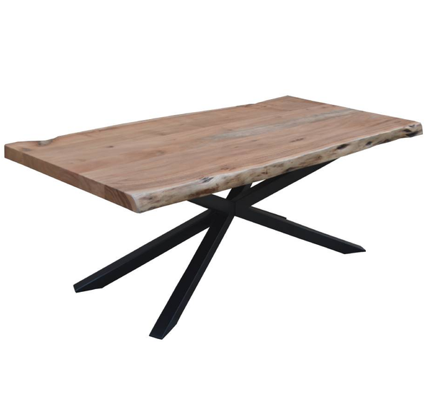 Elite Live Edge Coffee Table - Natural & Black