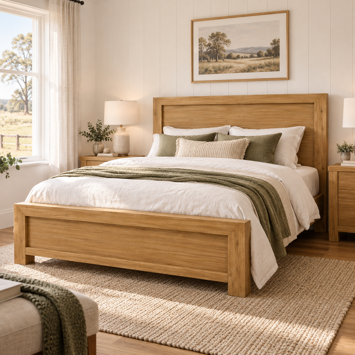 Silver Wattle Bed – Natural