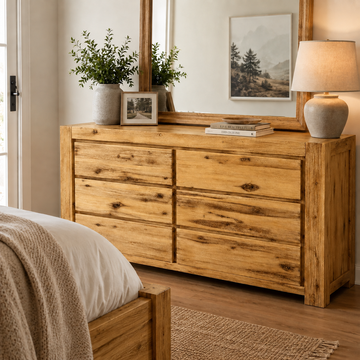 Silver Wattle Hardwood Dresser - Natural