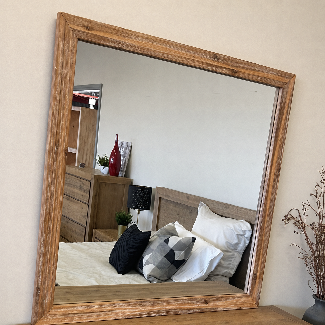 Silver Wattle Hardwood Mirror - Natural