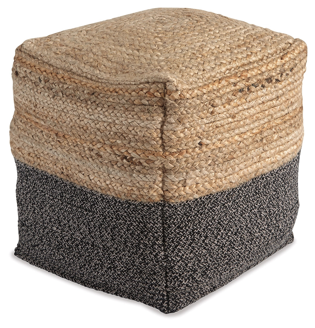 Sweed Valley Pouf Square Natural/Black