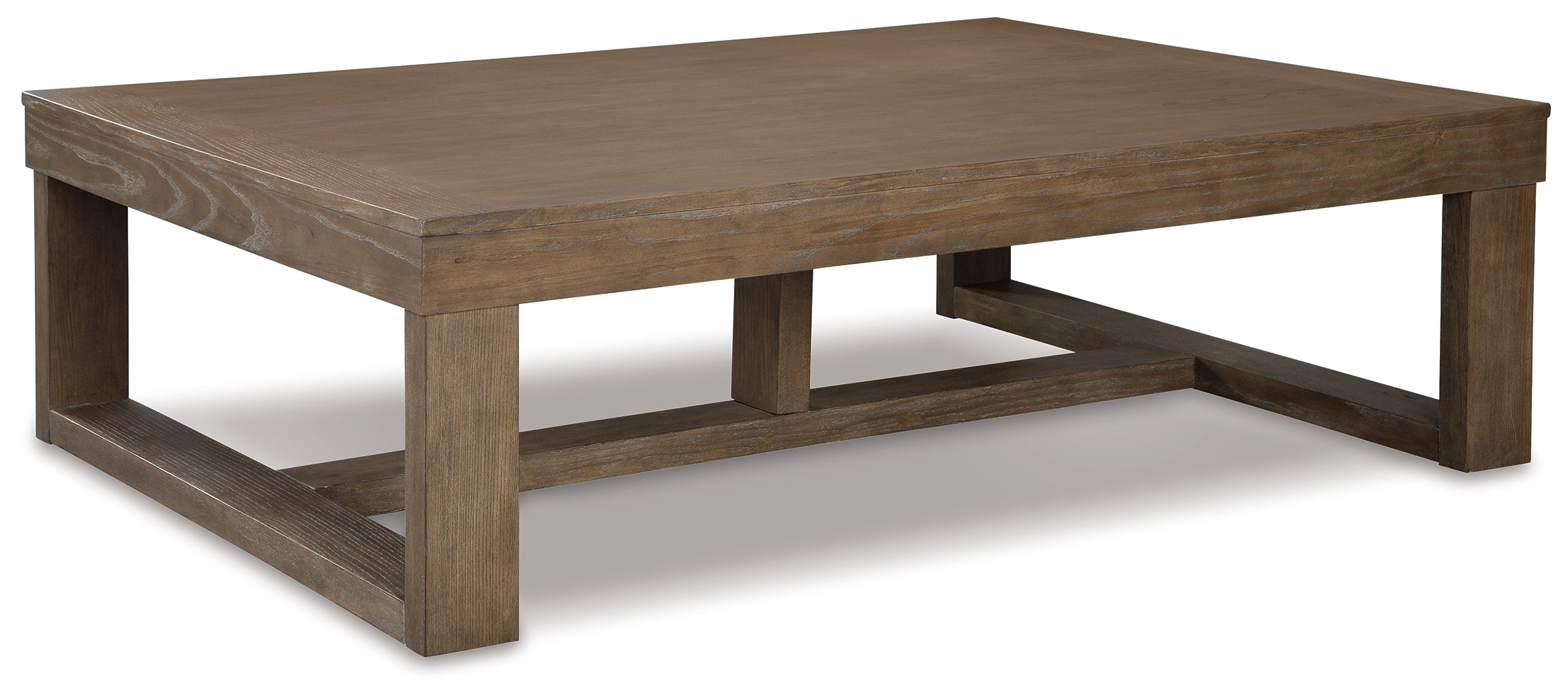 Cariton Rectangular Coffee Table – Textured Greyish Brown