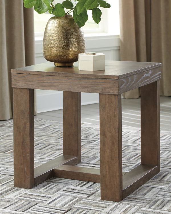 Cariton Square Side Table – Textured Greyish Brown