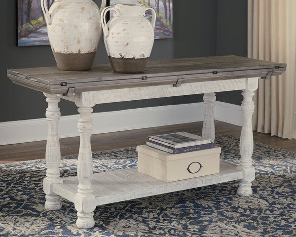 Havalance Flip-Top Hall Stand Console Table – Rustic Two-Tone