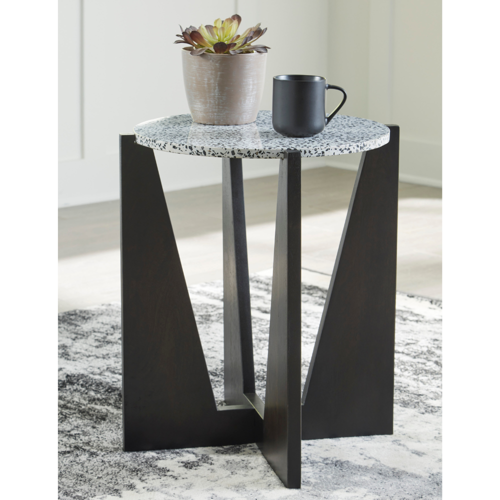 Tellrich Marble Top Accent Side Table