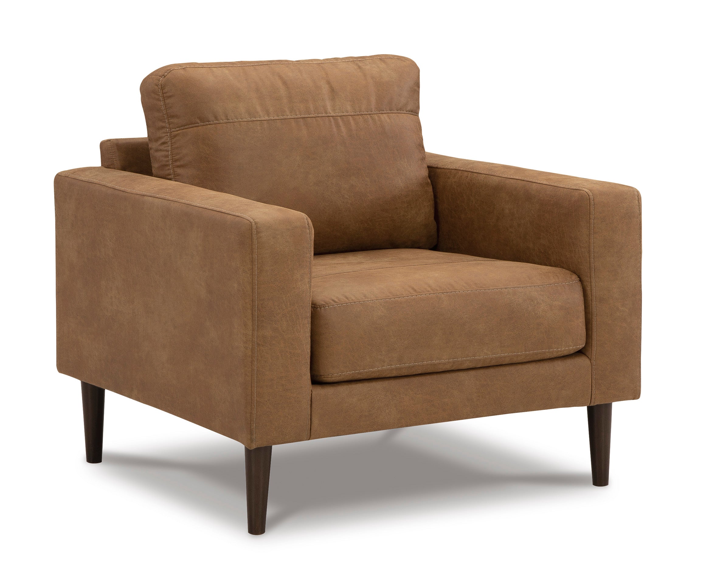 Telora Sofa Armchair in Caramel Fabric