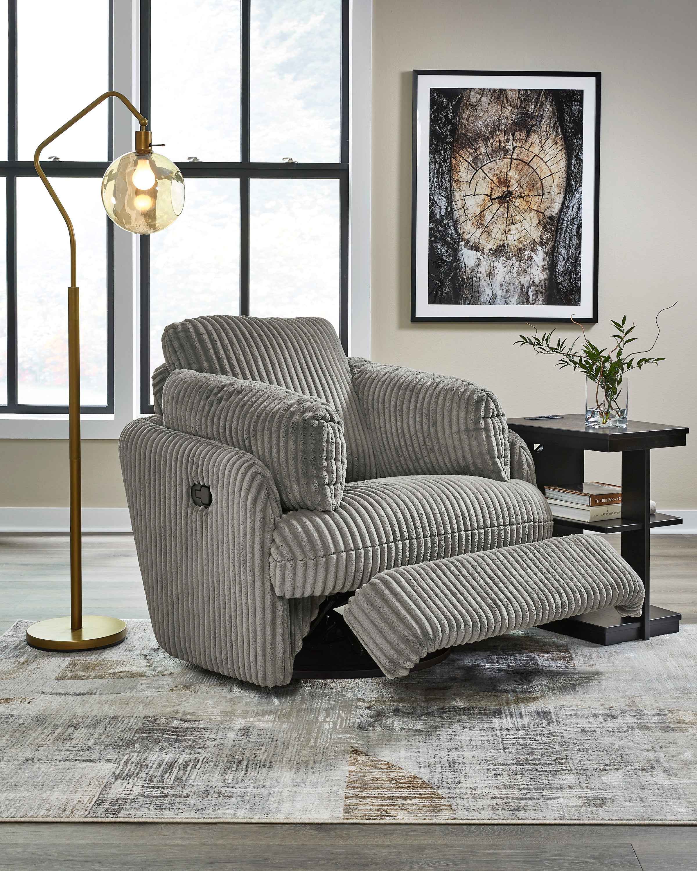 Tie-Breaker Swivel Glider Recliner - Fog