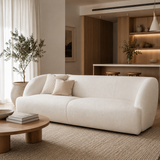 Tokio 3 Seater Bouclé Lounge – Milk