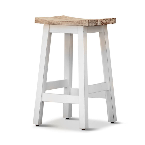 Toronto Stool - Two Tone - White & Natural