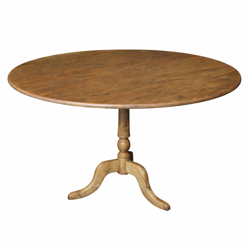 Tuscany Round Oak Table 120cm – Beveled Edge – Natural