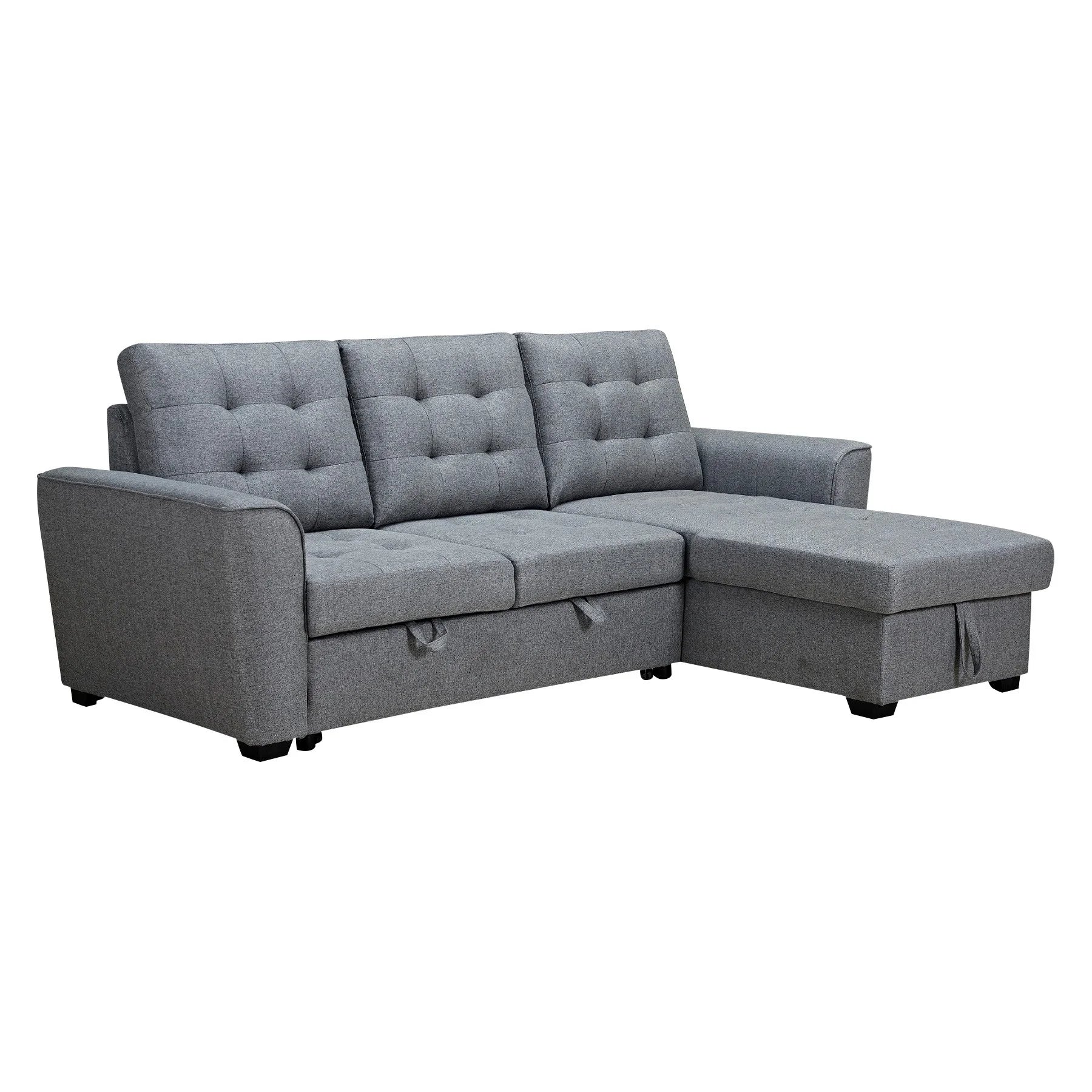 Avalon 2 Seater Lounge/Sofa Bed & Reversible Chaise - Grey