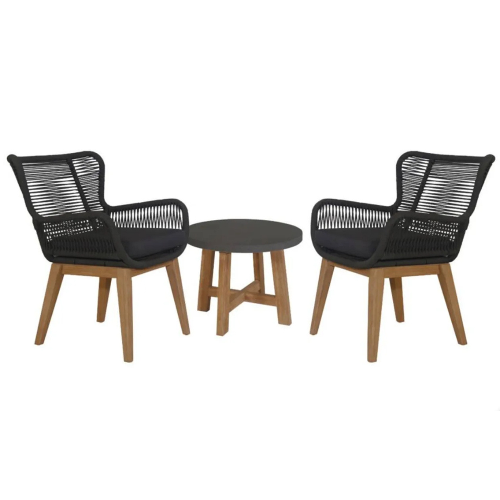Willow Park 3 Piece Timber Outdoor Chair Set