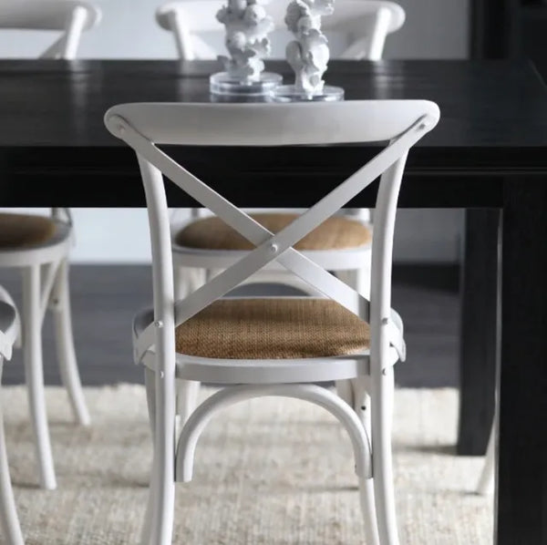 Cross-back Chair - White