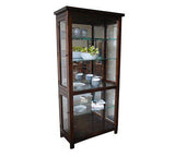 New Age Victoria Glass Display Cabinet - Chocolate