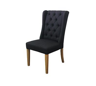 Monte Carlo Upholstered Chair - Black