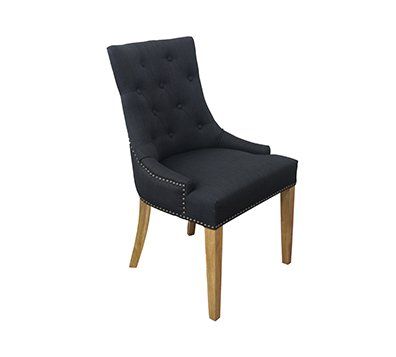 Marko Upholstered High Back Chair – Black