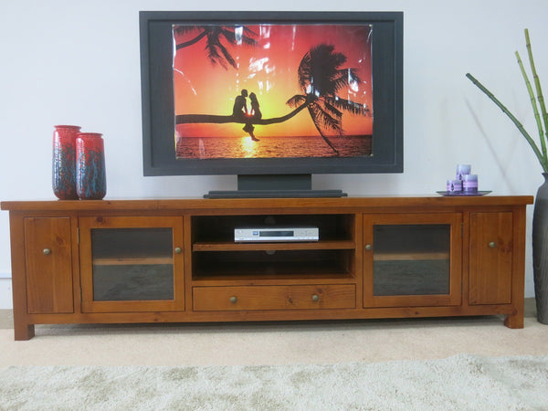 CLEARANCE - BIRMINGHAM 2300mm TV UNIT - Dark Oak