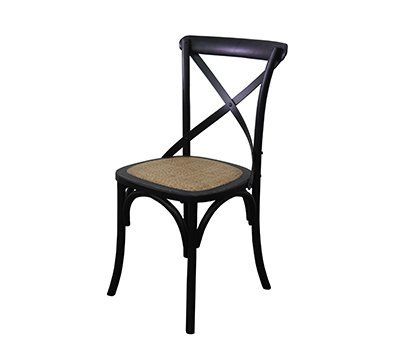 Cross-back Chair - Black