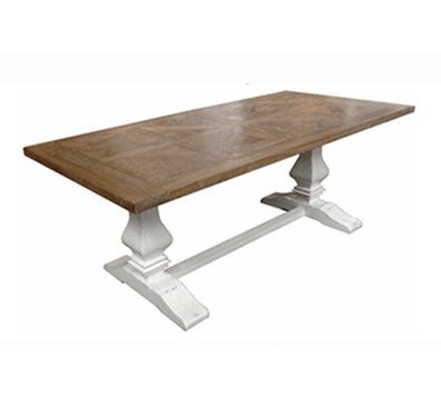 Kenthurst Royal Two-Tone 2000mm Dining Table – Natural & White Base