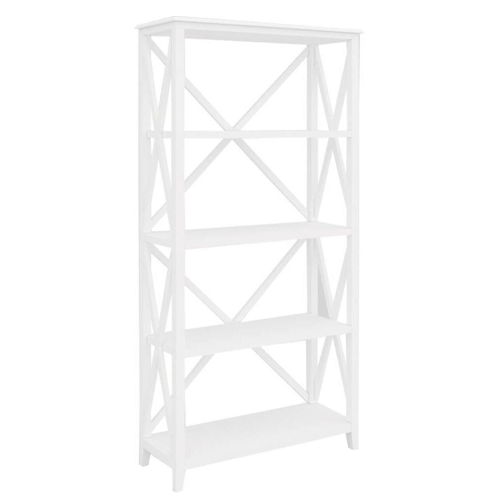Hampton 4 Shelf Bookcase - White