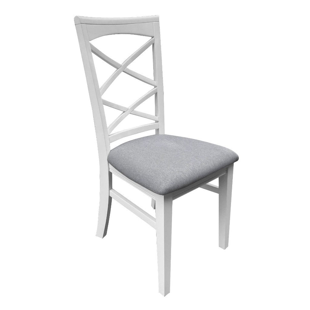 Hampton Dining Chair - White & Grey Blue